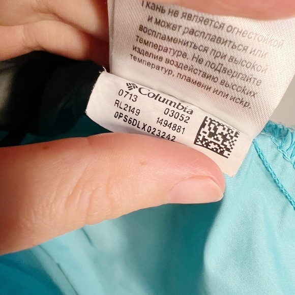 Columbia Women's Switchback II Rain Jacket Green Blue (Miami)  Teal Size M - Picture 7 of 7
